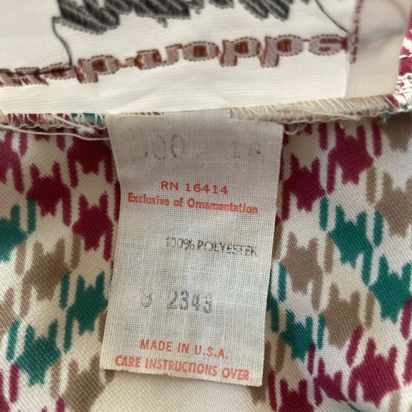 Vintage 1970s NOS Houndstooth Shirtdress Tunic - Picture 5 of 7